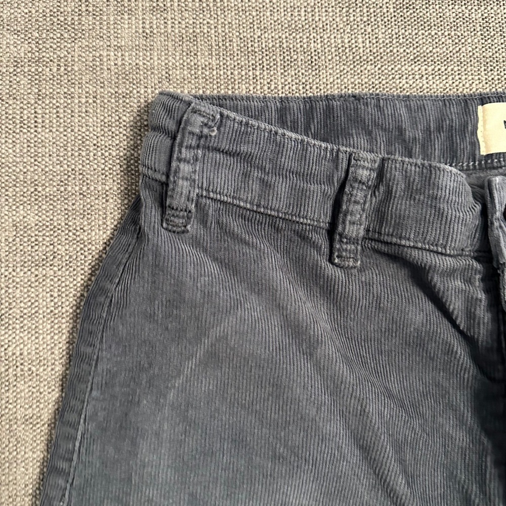 Marine Layer Corduroy Wide Leg Pants Womens 8 Grey Button Fly HighRise - Picture 3 of 9
